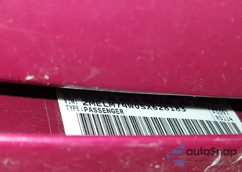 1995 Mercury Grand Marquis Gs из США, поврежденный, VIN 2MELM74W0SX628183